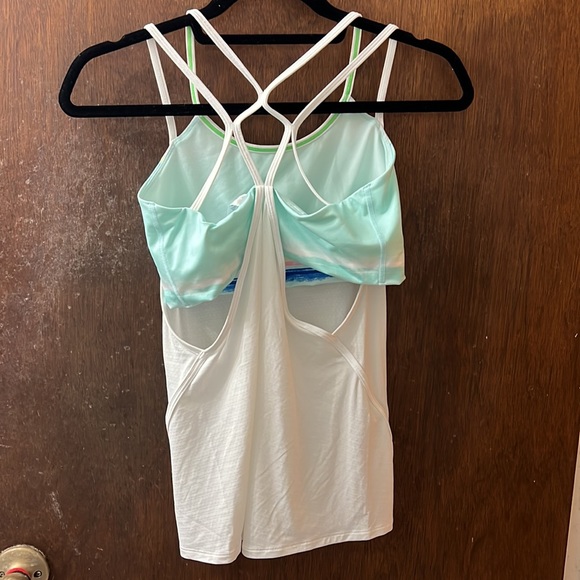 White Ivivva tank with built in bra. Size 14 - Picture 6 of 7